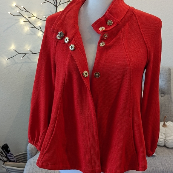 Armani Exchange Balloon Sleeve Cardigan - Picture 6 of 9